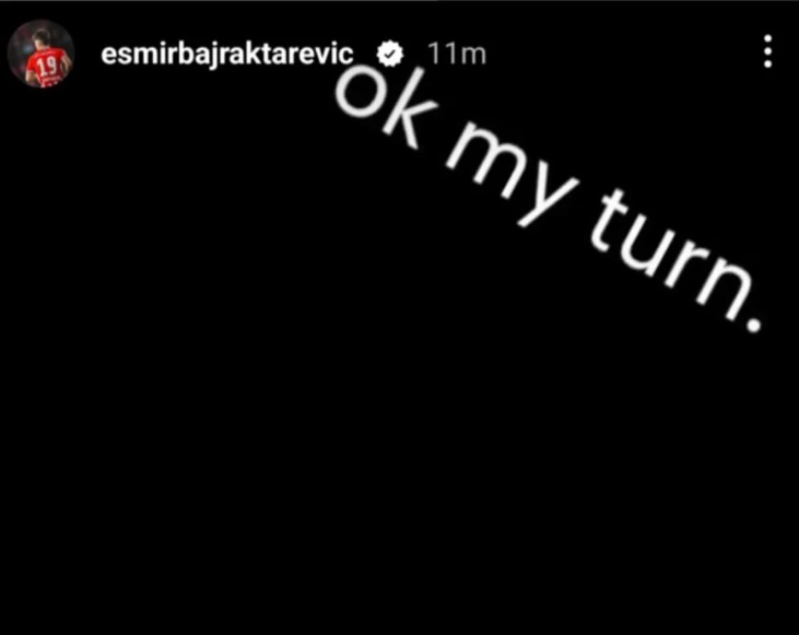 esmir-bajraktarevic-poruka-1 Bajraktarević pogledao utakmicu sa Slovenijom, pa napisao tri riječi