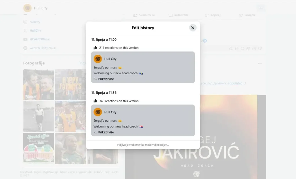 jakirovic-hull-facebook-webp-1024x622-1 Hull predstavio Jakirovića sa zastavom BiH. Pola sata kasnije je uklonjena i zamijenjena